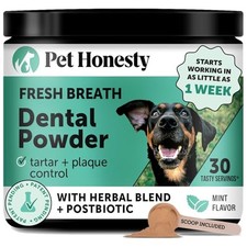 Dog Breath Freshener Dental Powder, Plaque Tartar Remover, Natural Herbal