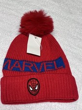 Kids Winter Hats Spider-Man Logo Red