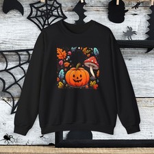 Pumpkin Sweatshirt, Womens Fall Sweatshirt, Halloween Crewneck Jumper, Autumn