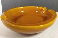 Bing Crosby Productions ASHTRAY 7.5" Glazed Ceramic Burnt Orange 1964