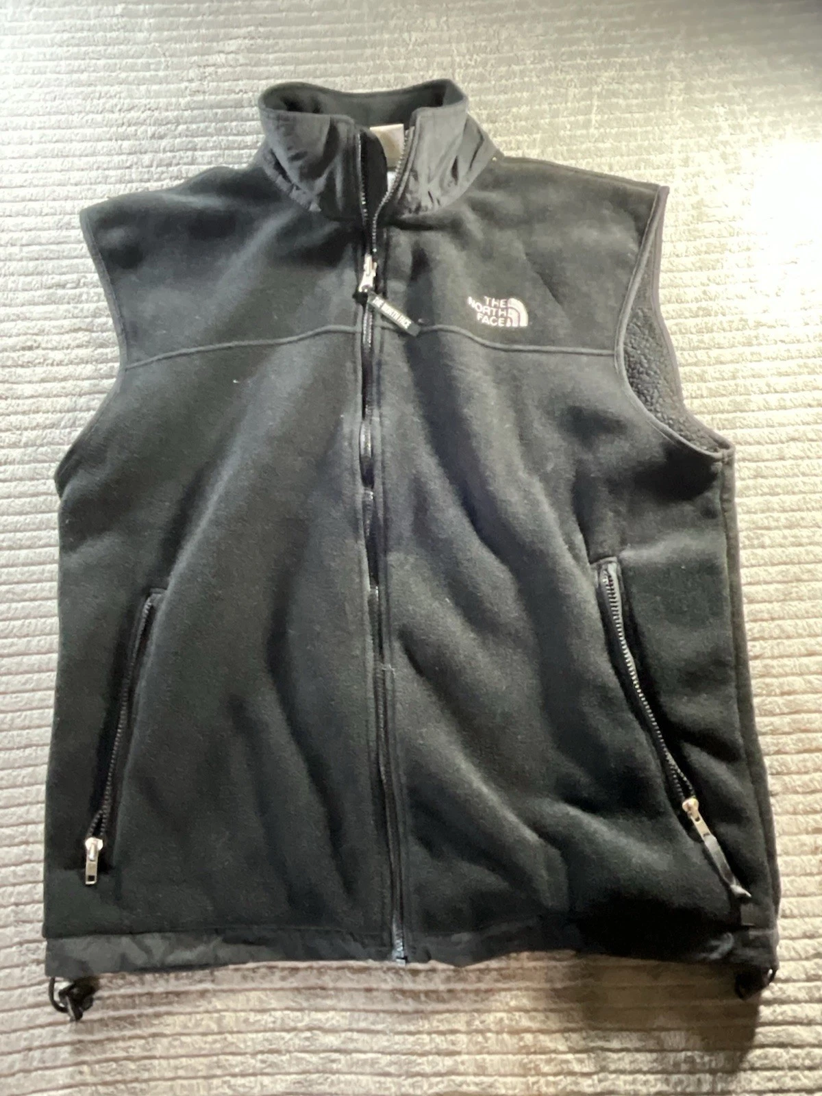 The North Face Windwall Men's Fleece Vest Full Zip Front Pockets L Black