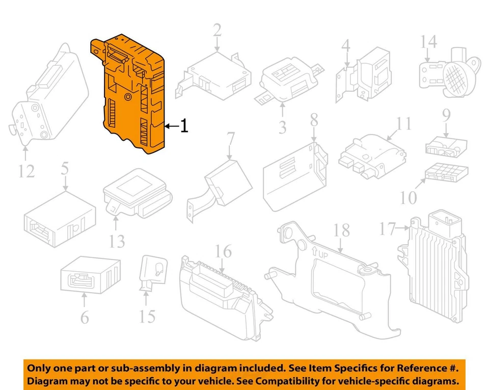 Chasis ECM Body Control BCM tablero derecho compatible con 19-21 INFINITI QX50 2528334 Foto 3 de 4