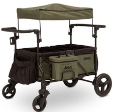 Jeep Deluxe Wrangler Stroller Wagon with Cooler Bag and Parent Organizer