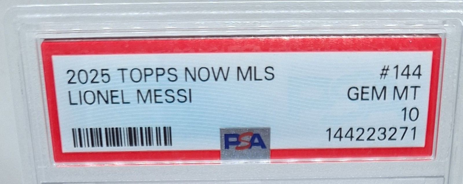 LIONEL MESSI 2025 TOPPS NOW MLS CUP No.144 PSA GEM 💎 MINT 10 view 2