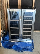 Velieta 24 Inch Upgraded Wine and Beverage Refrigerator - Dual Zone | KMYL120-3