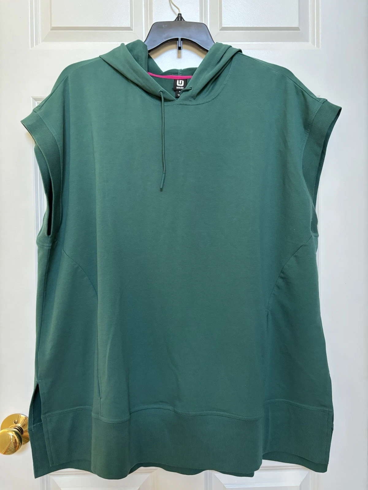 IDEOLOGY WOMEN'S SIZE 4X SLEEVELESS HOODIE PULLOVER SWEATSHIRT GREEN PS2179
