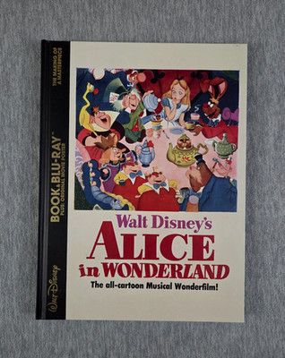 Disney Alice In Wonderland Book & Blu-Ray Movie & Poster Coffee Table Hardcover