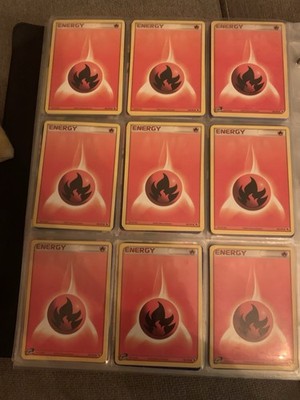 Pokemon TCG Fire Energy 108/109 Ruby and Sapphire LP Set Of 9