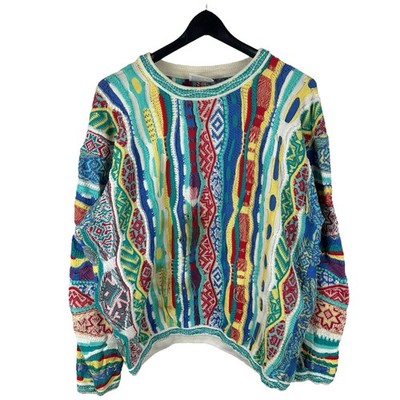 Vintage 90s Coogi Australia Multicolored RARE Knit Colorful