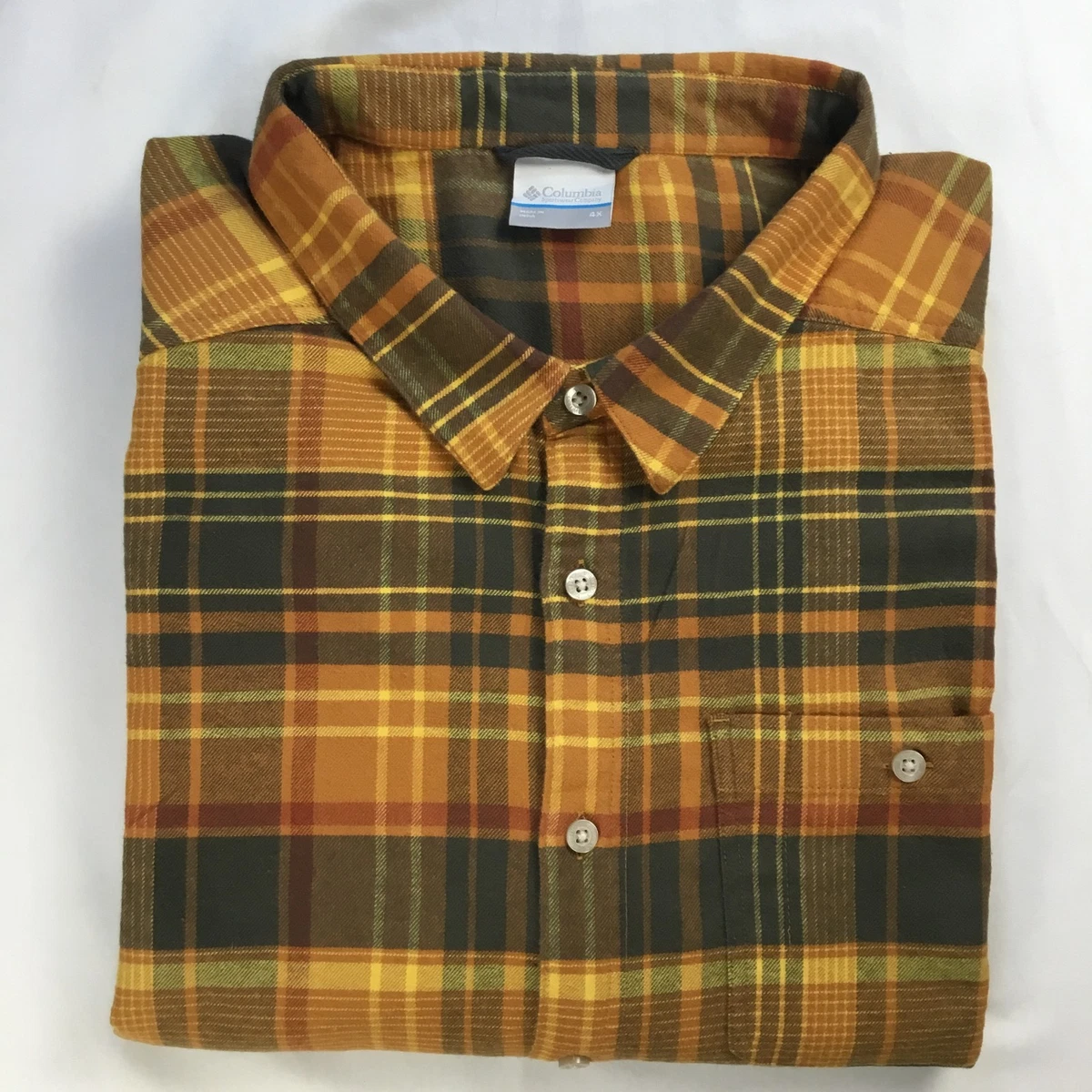 Chemise Columbia Tamiami PFG Omni-Shade Homme - Jaune, Manches Longues, Taille XL