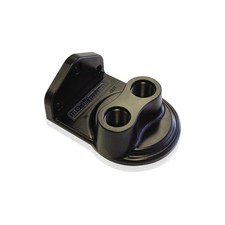 Aeroflow Billet Remote Oil Filter Head -8 ORB - Black - Top Entry AF64-2075