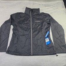 NWT Columbia Women's OMNI-SHIELD Black Windbreaker Jacket Size Large