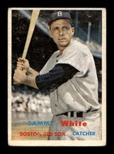 1957 Topps #163 Sammy White Red Sox VG+ *1e
