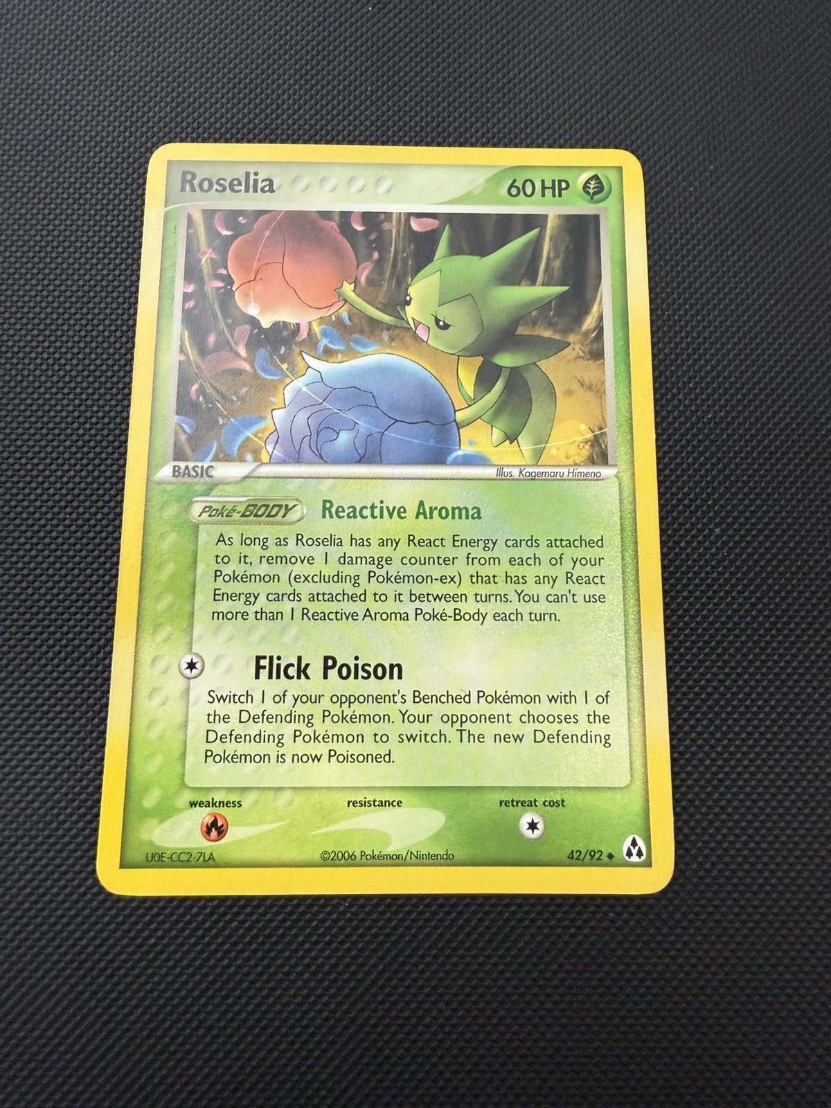 Roselia 42/92 EX Legend Maker NM- Pokemon Card Rare Vintage 2006