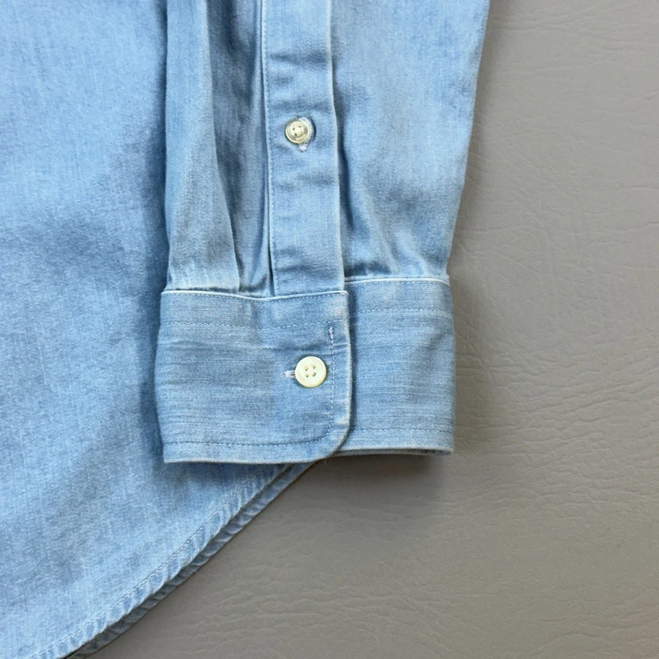 Vineyard Vines Shirt Mens Medium Blue Slim Fit Whale Embroidered Casual Preppy - Image 3 of 4