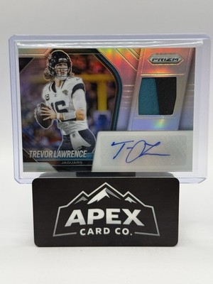 2025 Panini Prizm Trevor Lawrence Silver Patch Auto /99 2-Color Jaguars PAU-TLE
