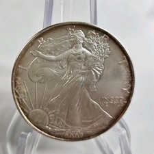 2007 Walking Liberty American Eagle 1 Oz. .999 Fine Silver One Dollar Coin Toned