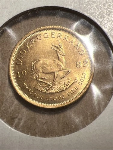 Photo of a 1982 Gold Krugerrand 1/10 oz from an eBay sale