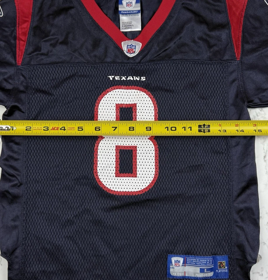 Camiseta de Colección Reebok Houston Texans David Carr #8 Niños Grande (7) NFL Foto 3 de 4