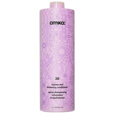 AMIKA 3D VOLUME AND THICKENING CONDITIONER WITH PUMP 33.8OZ/1L JUMBO SIZE NEW