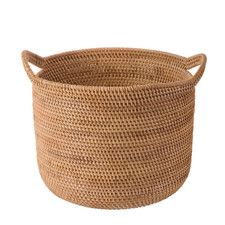 Handcrafted woven rattan baskets