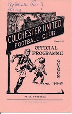 Colchester United v Bury Town (Eastern Counties League 01.04) 1949/1950 4 pages