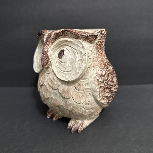 Pier 1 โ Owl Hand Carved Wooden Candle Holder, Sculpture Folk Art, 6โ Tall - Picture 14 of 19
