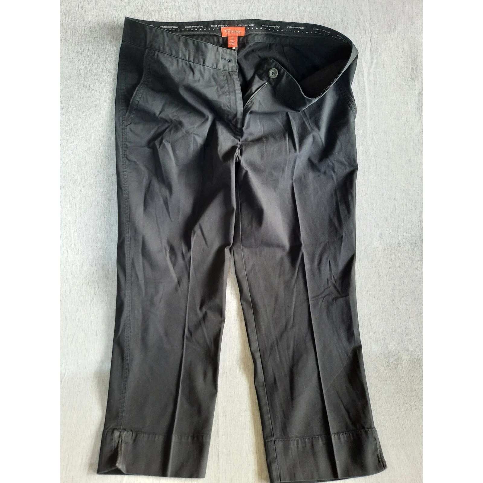 Tommy Bahama Women's 12 Relax Everyday Lined Capri Pleated Pants Cotton Spandex