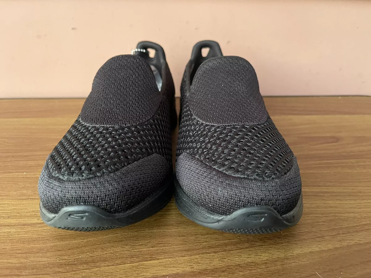 NEW Skechers Goga Max Go Walk 4 Black Slip On Comfort Walking