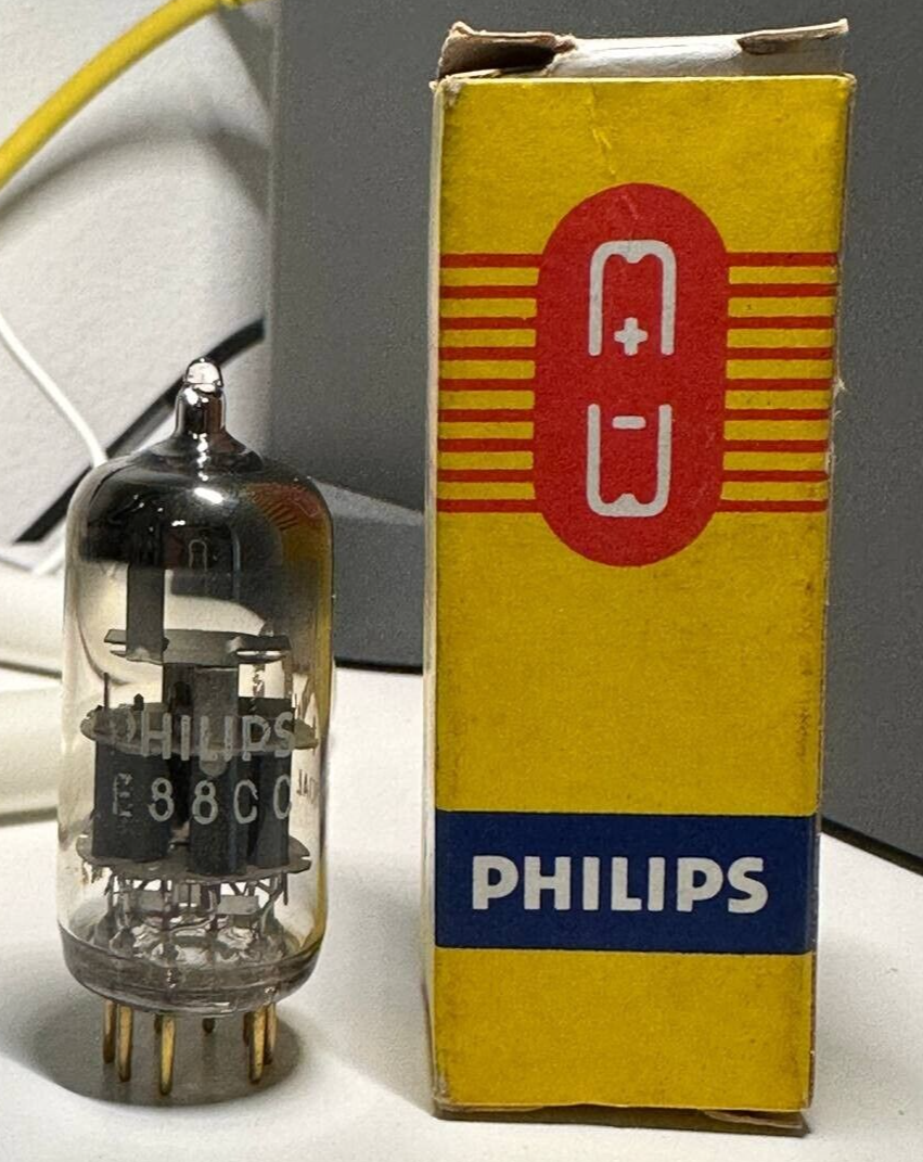 Tube Philips ECC88 Green Logo - NOS NIB - Testé Fort - Pour DAC Audio - Code Delta