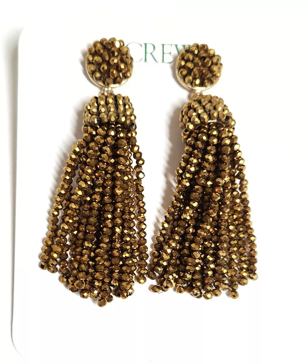 J crew gold tassel earrings clearance