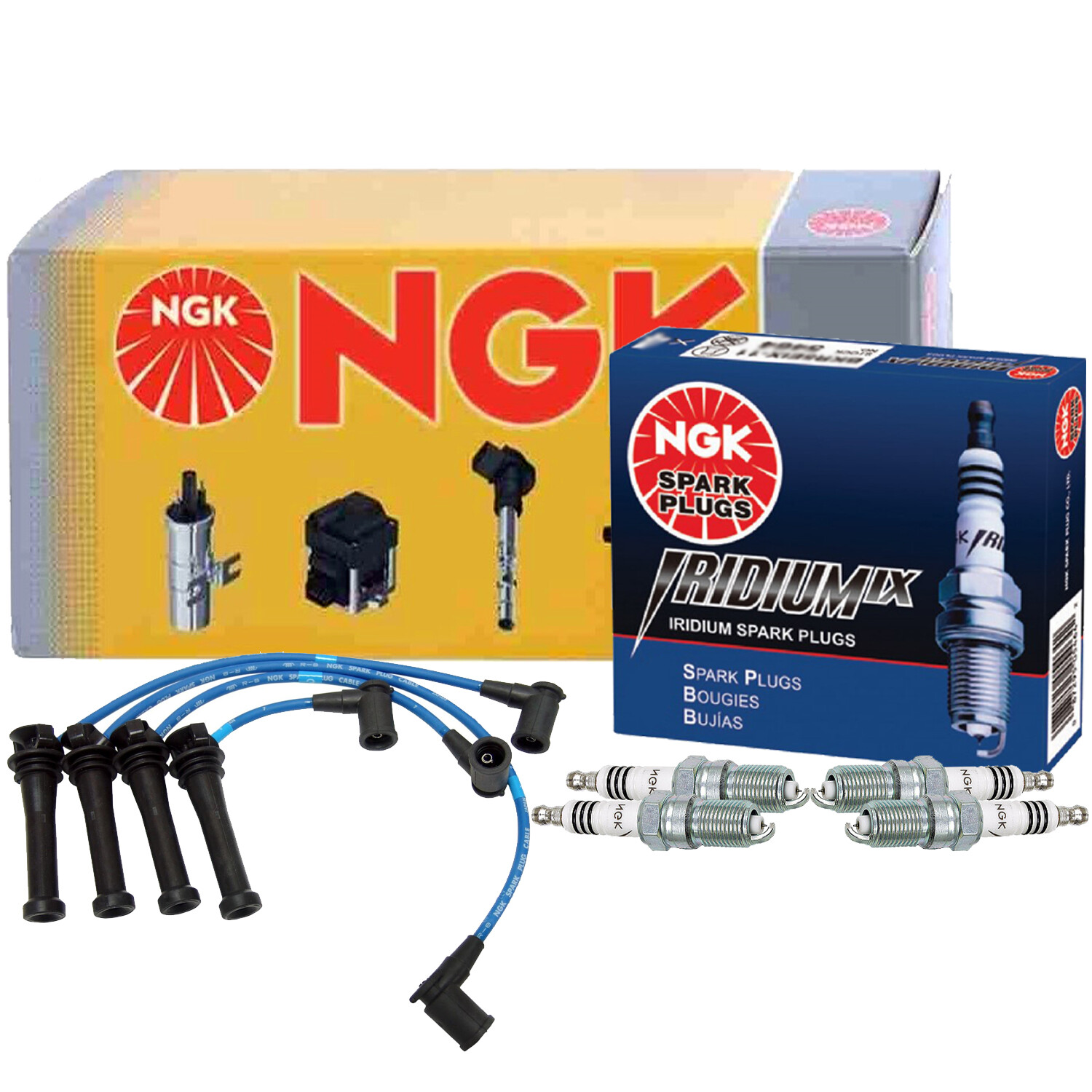 NGK Wire  4 Iridium IX Platinum Spark Plugs Kit For Mazda 6 i 2.3 L4 2003-2005