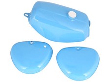 Set: Tank + Seitendeckel, Hellblau RAL 5012  - für Simson S50, S51, S70