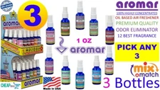AROMAR 1 oz 😍 100% HIGHLY CONCENTRATED OIL AIR FRESHENER SPRAY Lot of 3 Bottles