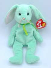 -H TY BEANIE BABY BABIES WITH TAG 1996 HIPPITY GREEN EASTER BUNNY
