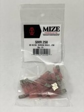 Mize 25 Pc Red Size 22-16 GA Uninsulated Heat Shrink Female Spade Plug .250