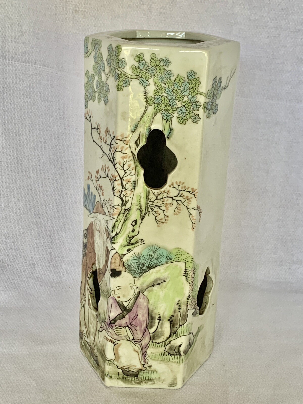 20th Chinese Qianjiang painted Hongxian mark hat stand eBay