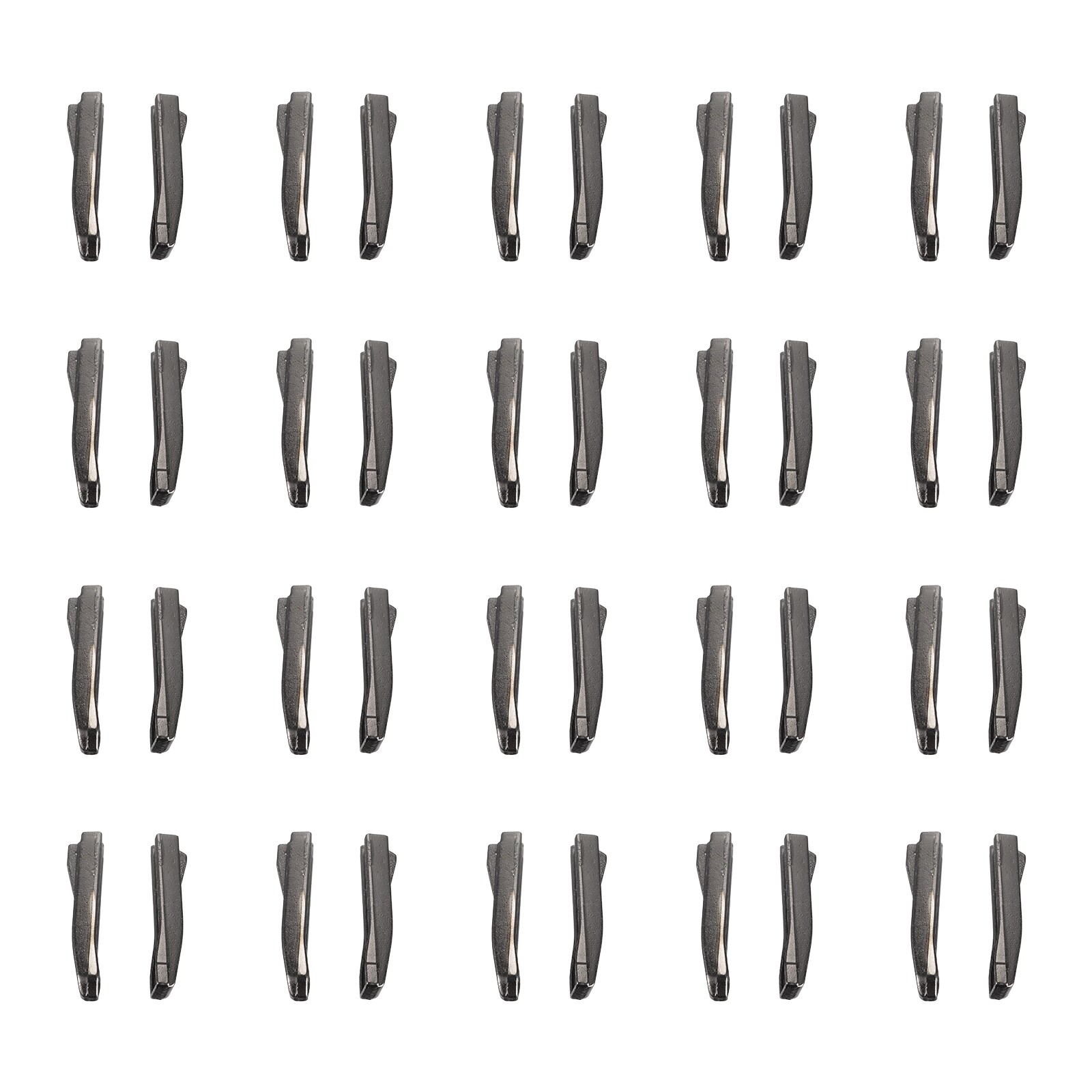 20 Sets Double Open Zipper Repair Latch Kits, #8 for Jacket Coat, Metallic Black