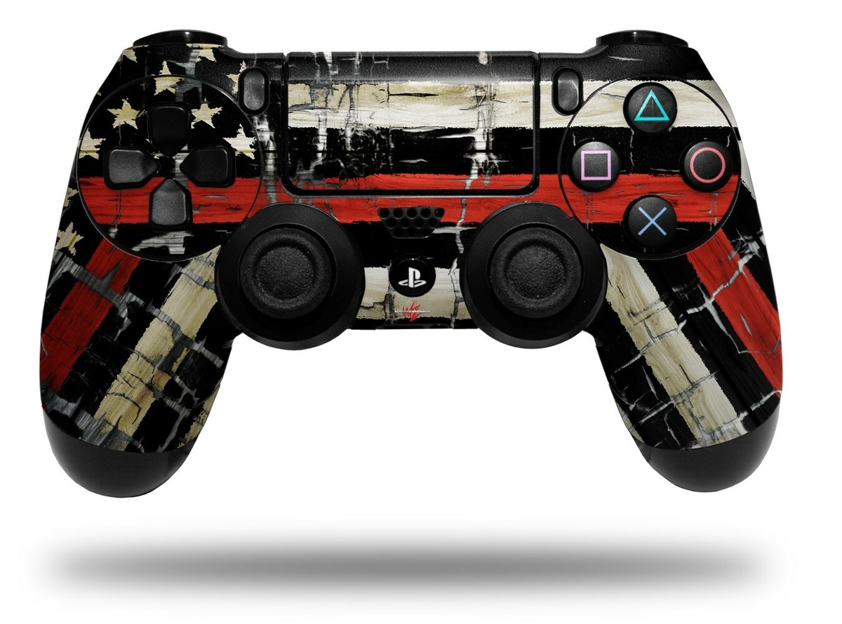 PS4 ❌ Skin Playstation 4 Sony PS4 Controller Painted Cracked Red