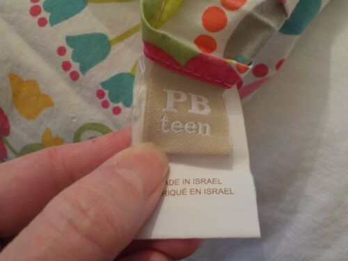 Pottery Barn Teen "Swirly Paisley" Twin Duvet Cover Flowers Pink/Green/blue/ - Picture 10 of 16