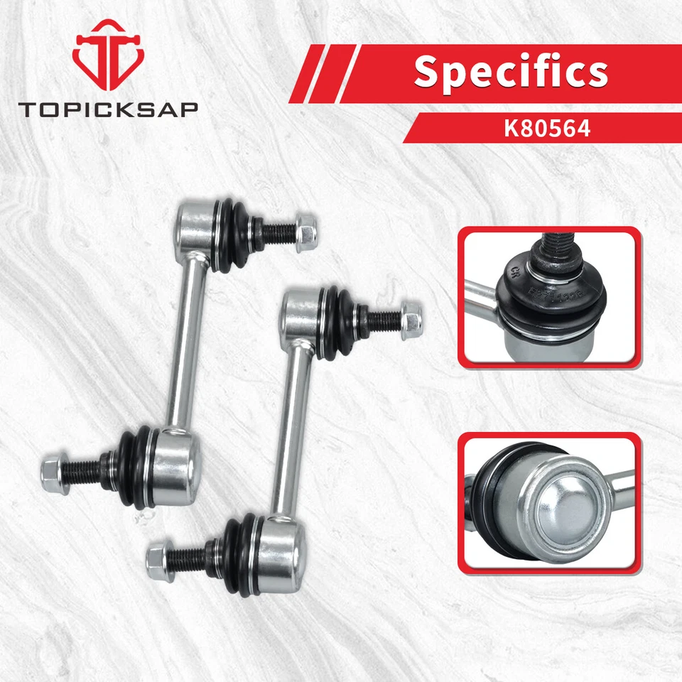 Kit de link de extremidade de barra estabilizadora frontal K80564 2 peças kit de suspensão para 1995-2000 Dodge - Imagem 2 de 4