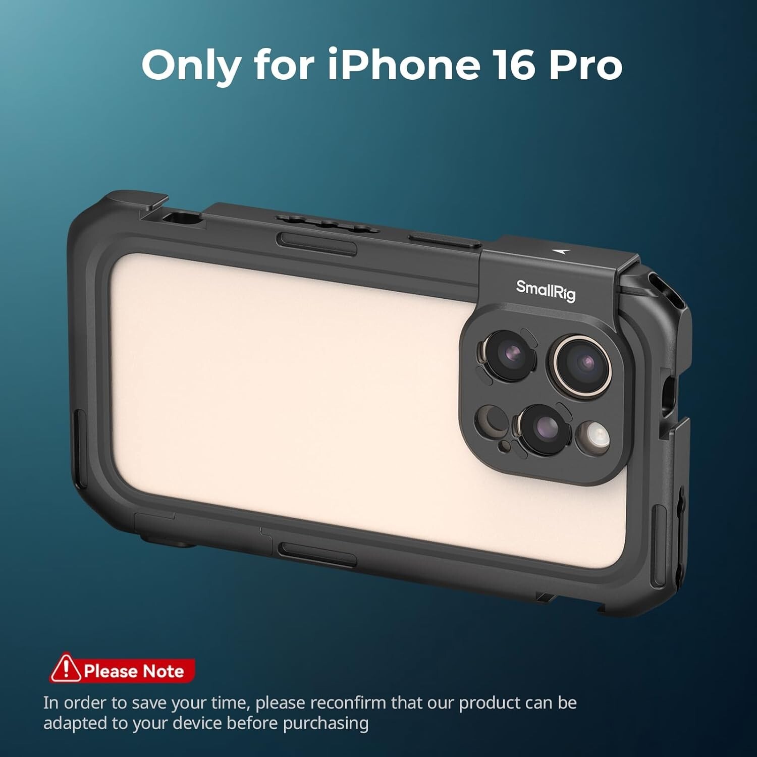Cage vidéo iPhone 16 Pro SmallRig Basic Edition idéale pour vlog de voyage - 2
