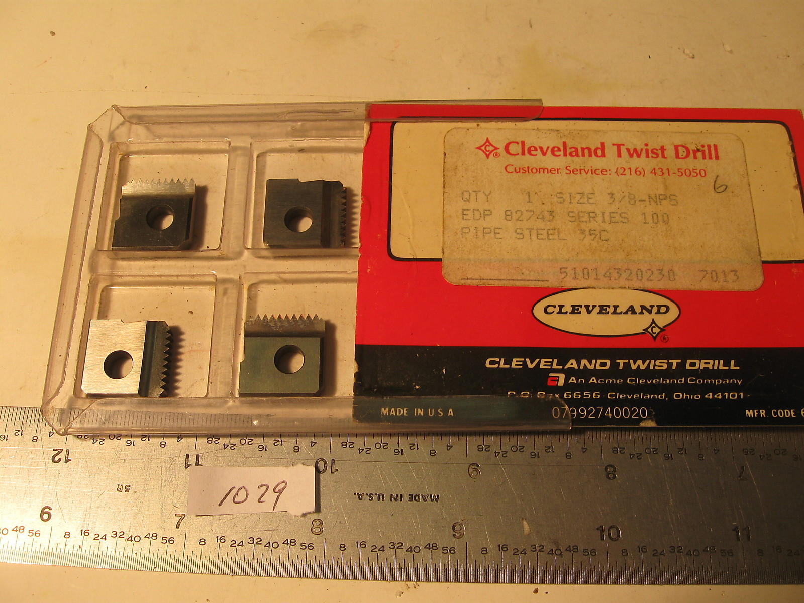 3/8 NPSF SET Cleveland Thread Insert Chasers Die Head Series 100 Used (1029) eBay
