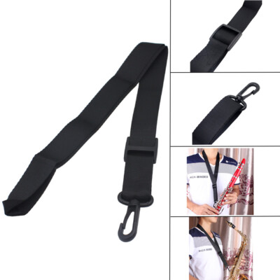 Adjustable Nylon Saxophone Sax Clarinet Guitar Neck Strap with Hook Clasp G4T7