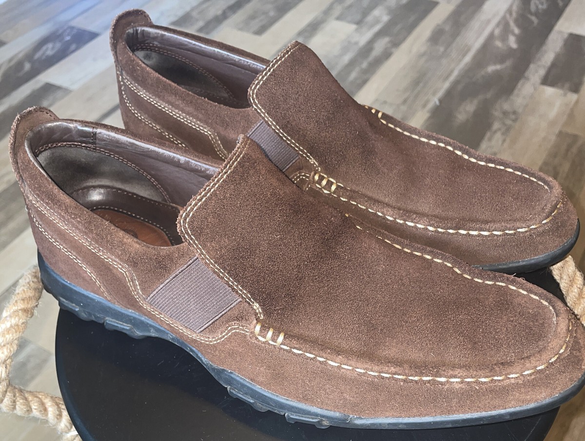 Cole Haan Waterproof Brown Slip-On Suede Penny Loafers Men