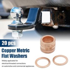 M16 x 21.5mm x 1mm Copper Crush Washers Flat Car Sealing Gaskets Rings 20pcs