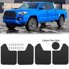For Toyota Tacoma TRD 4 Mud Flaps Splash Guard Mudguards Front Rear Carbon Fiber