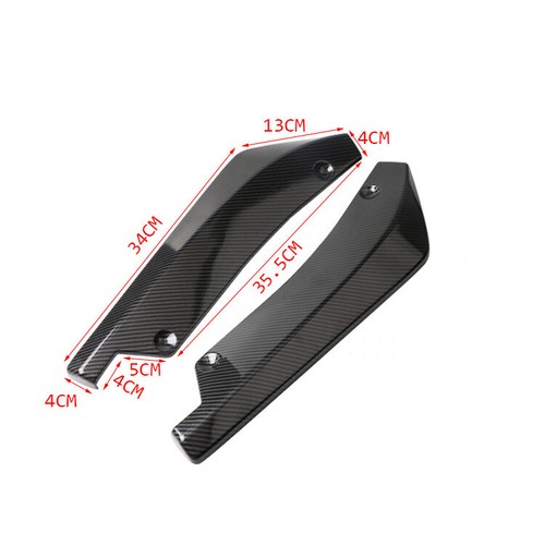 Car Rear Bumper Lip Strip Anti-crash Spoiler Canard Diffuser Side Skirt Splitter - Foto 12 di 13