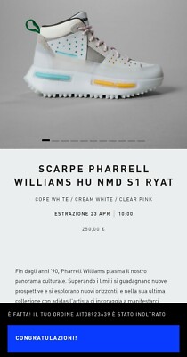 Pharrell Williams x Adidas HU NMD S1 RYAT - EU 40