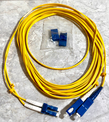 1-QTY - 5M/16.40'  Single-Mode Fiber Optic Patch Cable LC-SC Duplex #105